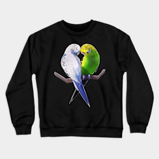 Bird lover budgie love valentines gift Crewneck Sweatshirt